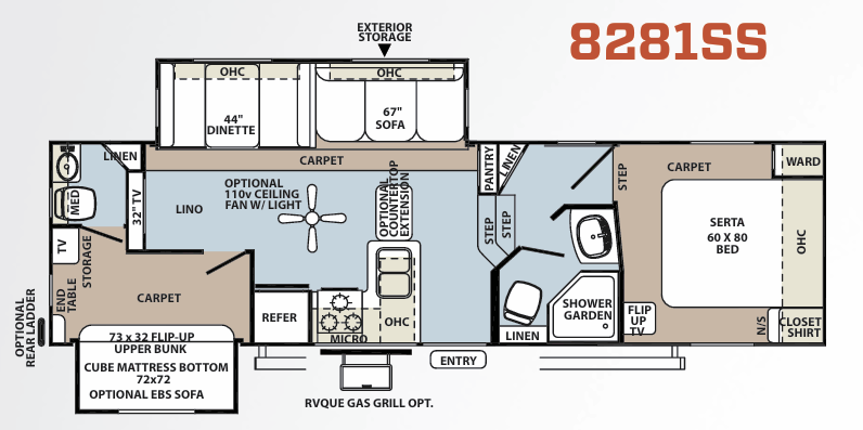 View 2012 Forest River Rockwood Signature Ultra Lite 8281SS complete specs and manufacturer brochures