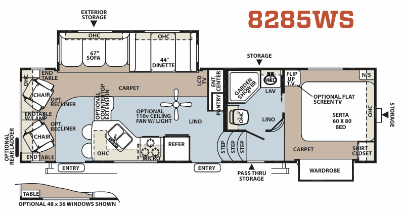 View 2012 Forest River Rockwood Signature Ultra Lite 8285WS complete specs and manufacturer brochures