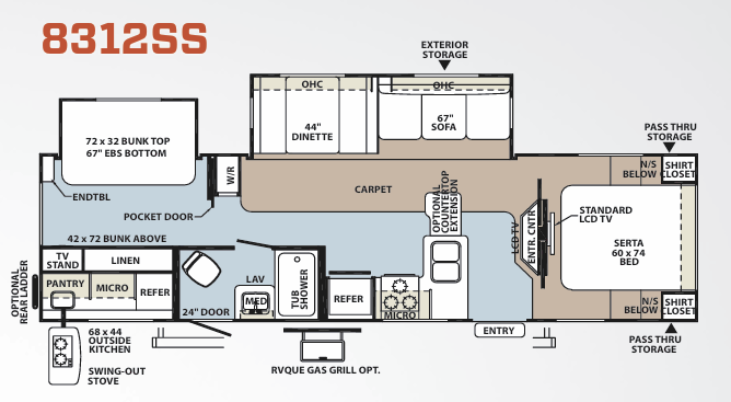 View 2012 Forest River Rockwood Signature Ultra Lite 8312SS complete specs and manufacturer brochures