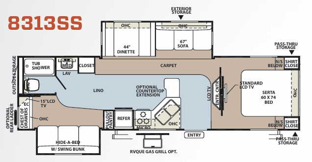 View 2012 Forest River Rockwood Signature Ultra Lite 8313SS complete specs and manufacturer brochures
