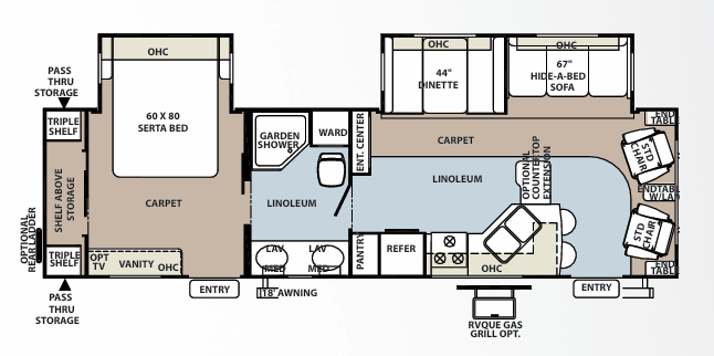 View 2012 Forest River Rockwood Signature Ultra Lite 8319SS complete specs and manufacturer brochures