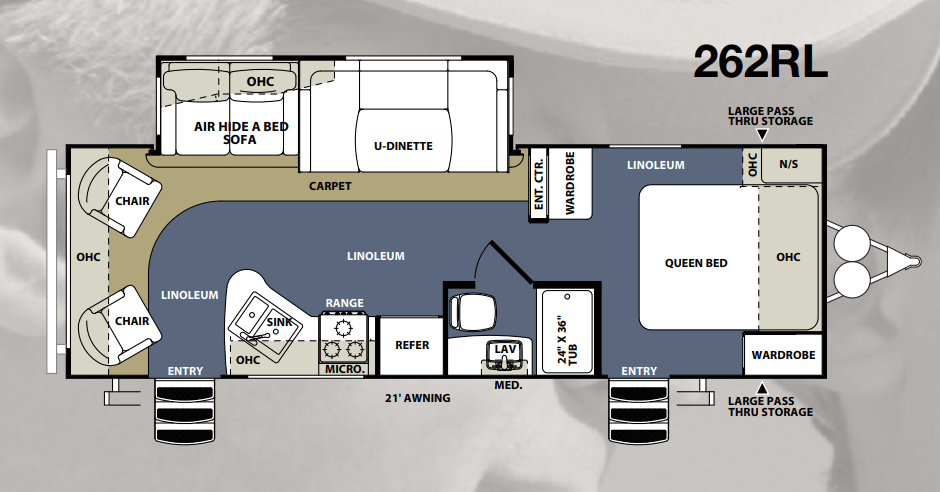 View 2012 Forest River Wildwood Heritage Glen Lite 262RL complete specs and manufacturer brochures