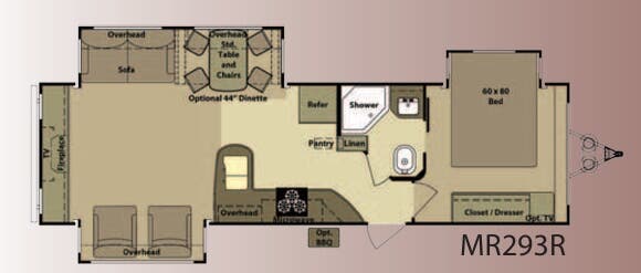 View 2012 Highland Ridge Mesa Ridge MR293R complete specs and manufacturer brochures