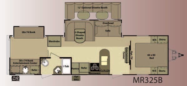 View 2012 Highland Ridge Mesa Ridge MR325B complete specs and manufacturer brochures