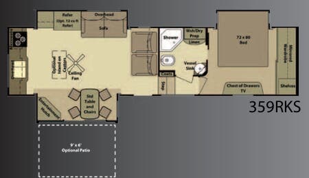 View 2012 Highland Ridge Open Range 359RKS complete specs and manufacturer brochures