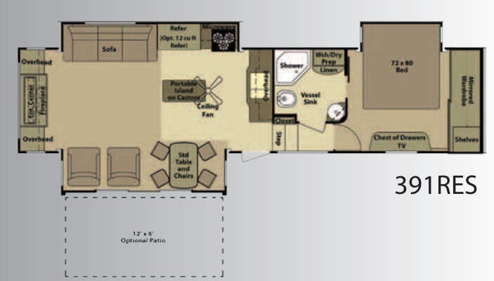 View 2012 Highland Ridge Open Range 391RES complete specs and manufacturer brochures