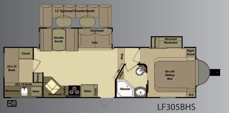 View 2012 Highland Ridge Open Range Light LF305BHS complete specs and manufacturer brochures