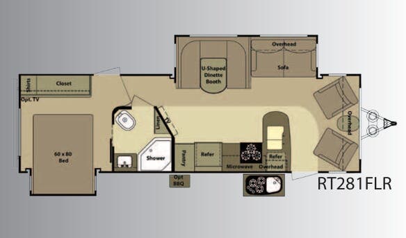View 2012 Highland Ridge Open Range Roamer RT281FLR complete specs and manufacturer brochures