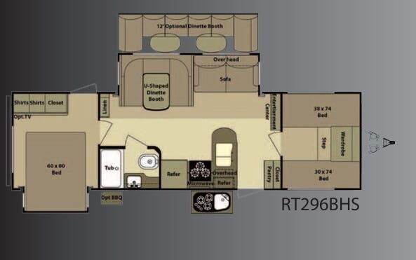 View 2012 Highland Ridge Open Range Roamer RT296BHS complete specs and manufacturer brochures