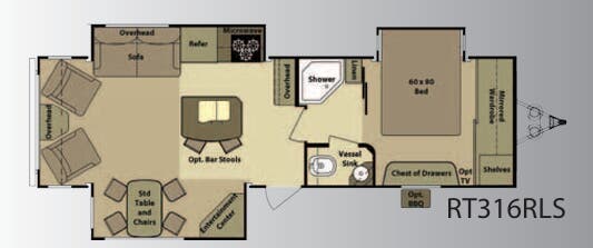 View 2012 Highland Ridge Open Range Roamer RT316RLS complete specs and manufacturer brochures