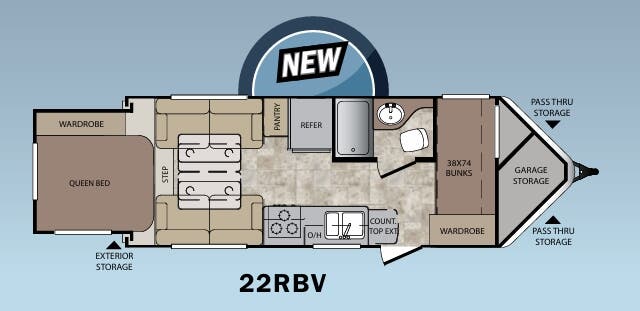 View 2012 Keystone Cougar XLite 22RBV complete specs and manufacturer brochures
