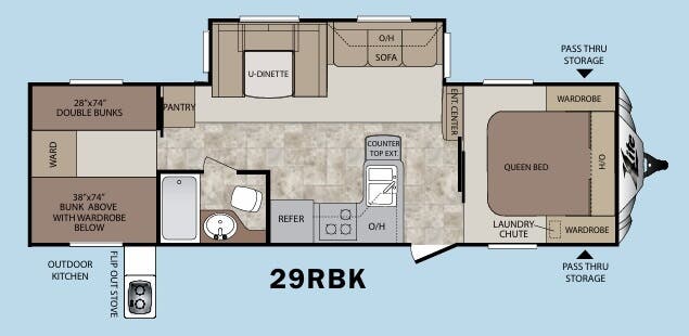 View 2012 Keystone Cougar XLite 29RBK complete specs and manufacturer brochures