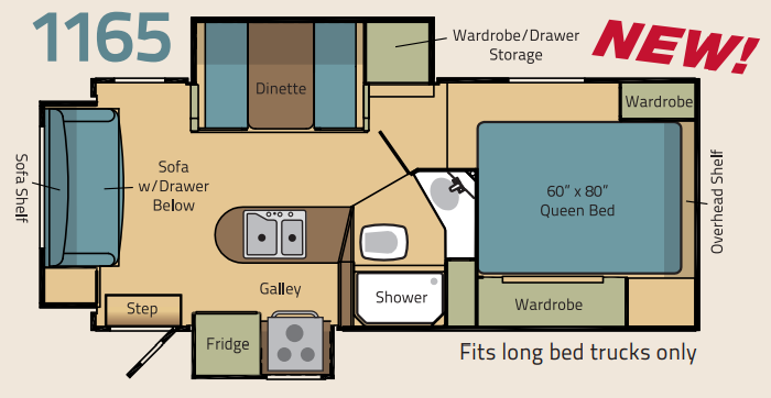 View 2013 Adventurer Eagle Cap 1165 complete specs and manufacturer brochures