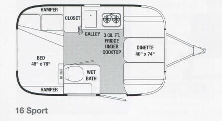 View 2013 Airstream Sport 16 complete specs and manufacturer brochures