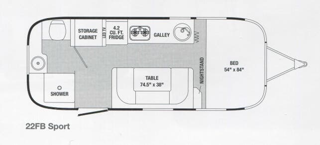 View 2013 Airstream Sport 22FB complete specs and manufacturer brochures