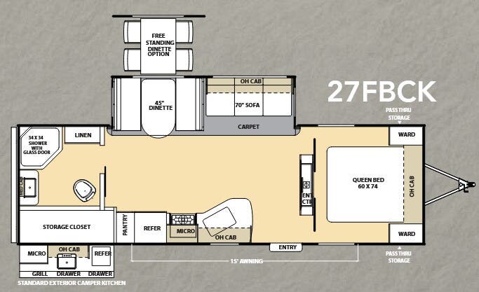 View 2013 Coachmen Catalina Deluxe 27FBCK complete specs and manufacturer brochures