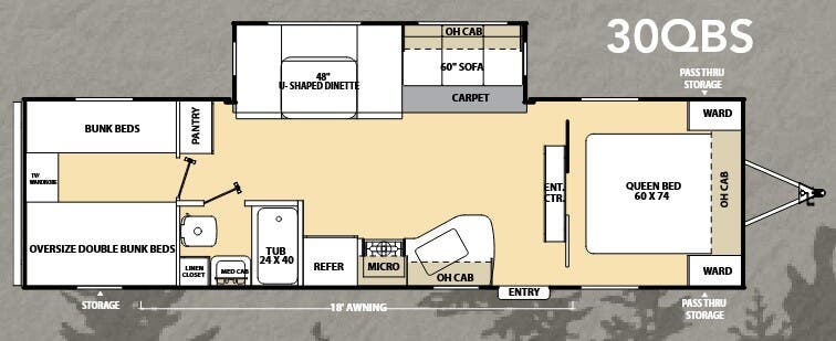 View 2013 Coachmen Catalina Deluxe 30QBS complete specs and manufacturer brochures