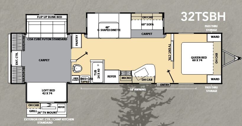 View 2013 Coachmen Catalina Deluxe 32TSBH complete specs and manufacturer brochures