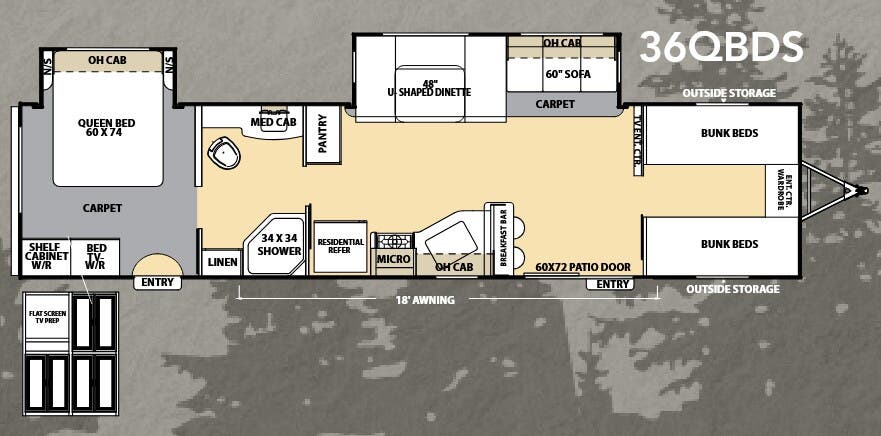 View 2013 Coachmen Catalina Deluxe 36QBDS complete specs and manufacturer brochures