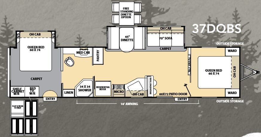 View 2013 Coachmen Catalina Deluxe 37DQBS complete specs and manufacturer brochures