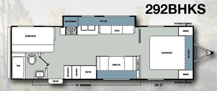 View 2013 Coachmen Catalina Santara 292BHKS complete specs and manufacturer brochures