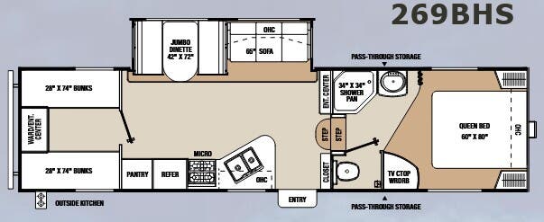 View 2013 Coachmen Chaparral Lite 269BHS complete specs and manufacturer brochures
