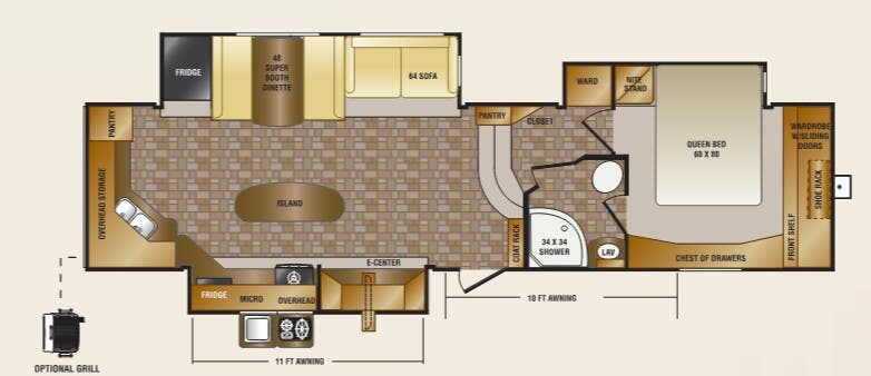 View 2013 CrossRoads Sunset Trail Reserve SF34RK complete specs and manufacturer brochures
