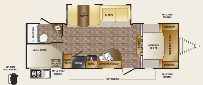 View 2013 CrossRoads Sunset Trail Super Lite ST270BH complete specs and manufacturer brochures