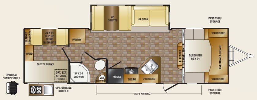 View 2013 CrossRoads Sunset Trail Super Lite ST290QB complete specs and manufacturer brochures