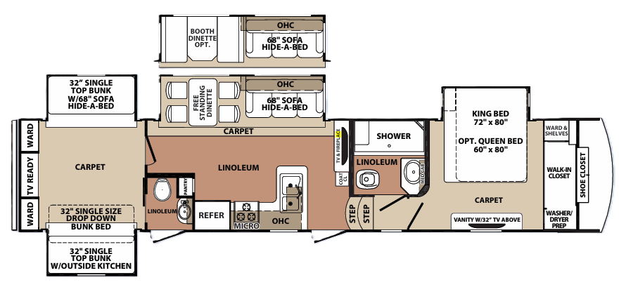 View 2013 Forest River Blue Ridge 3710BH complete specs and manufacturer brochures