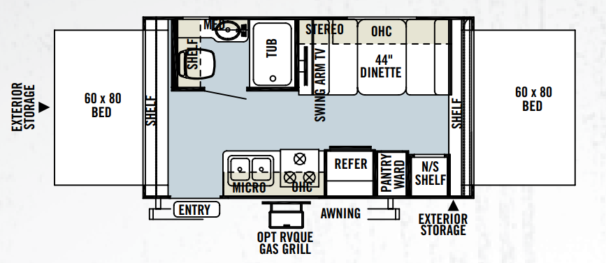 View 2013 Forest River Rockwood Roo 17 complete specs and manufacturer brochures