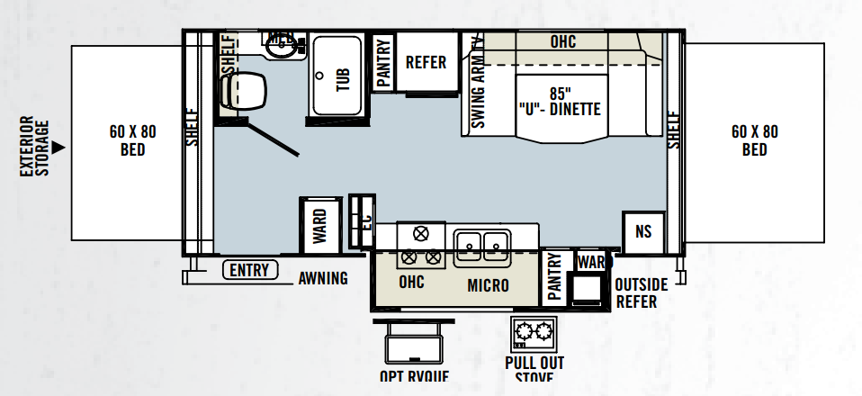 View 2013 Forest River Rockwood Roo 21DK complete specs and manufacturer brochures