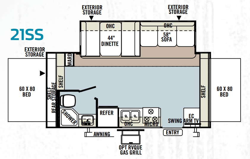 View 2013 Forest River Rockwood Roo 21SS complete specs and manufacturer brochures