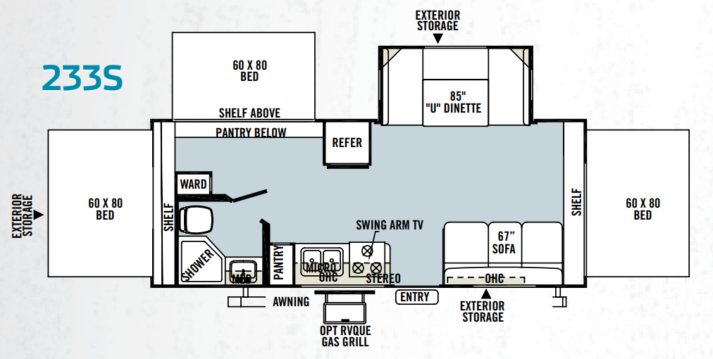 View 2013 Forest River Rockwood Roo 233S complete specs and manufacturer brochures