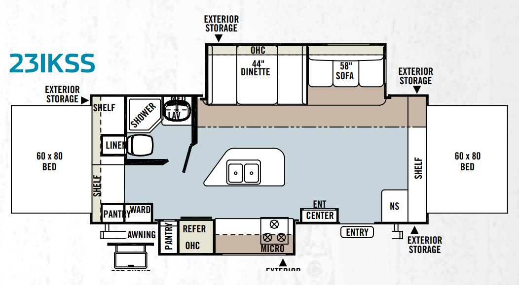 View 2013 Forest River Rockwood Roo 23IKSS complete specs and manufacturer brochures