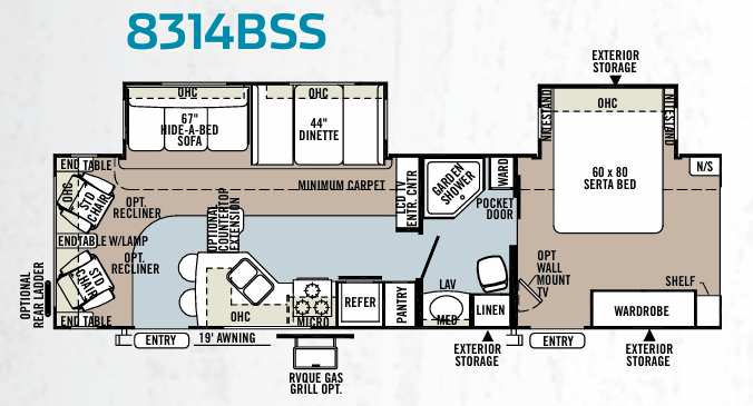 View 2013 Forest River Rockwood Signature Ultra Lite 8314BSS complete specs and manufacturer brochures