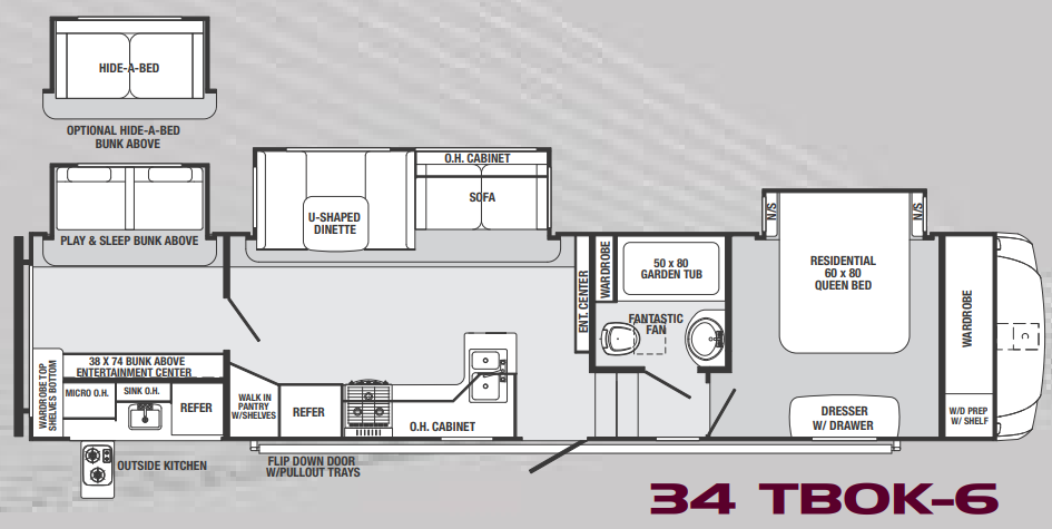 View 2013 Forest River Sabre 34 TBOK complete specs and manufacturer brochures