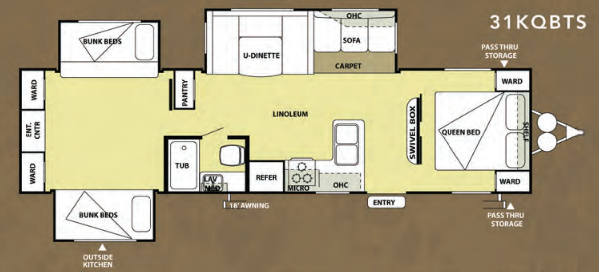 View 2013 Forest River Salem 31KQBTS complete specs and manufacturer brochures