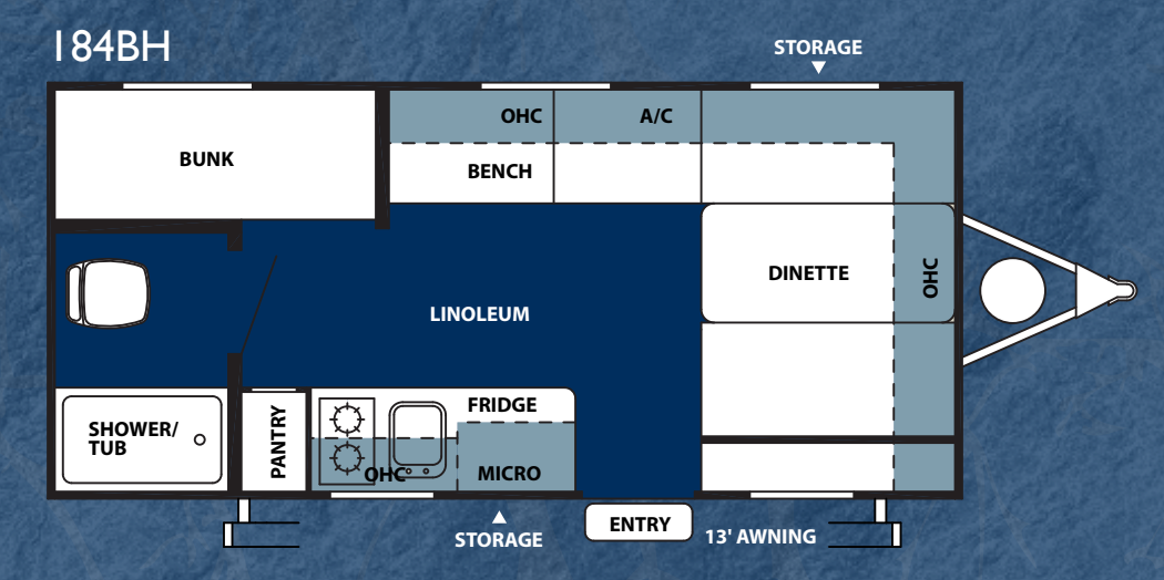 View 2013 Forest River Salem Cruise Lite FS 184BH complete specs and manufacturer brochures