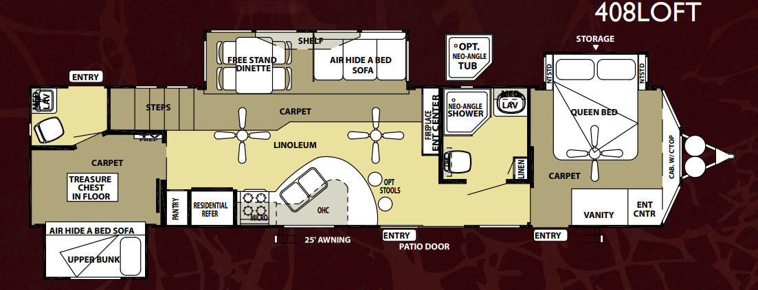 View 2013 Forest River Salem Grand Villa 408LOFT complete specs and manufacturer brochures
