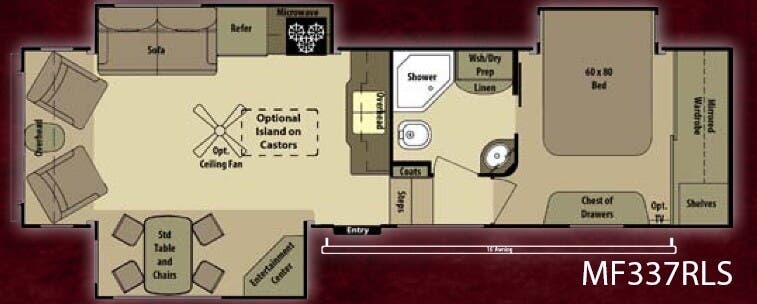 View 2013 Highland Ridge Mesa Ridge MF337RLS complete specs and manufacturer brochures