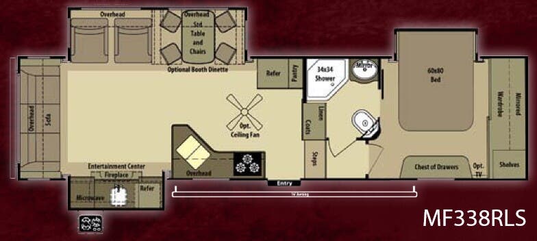 View 2013 Highland Ridge Mesa Ridge MF338RLS complete specs and manufacturer brochures