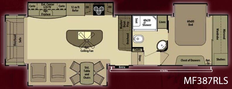 View 2013 Highland Ridge Mesa Ridge MF387RLS complete specs and manufacturer brochures