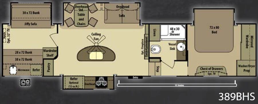 View 2013 Highland Ridge Open Range 389BHS complete specs and manufacturer brochures