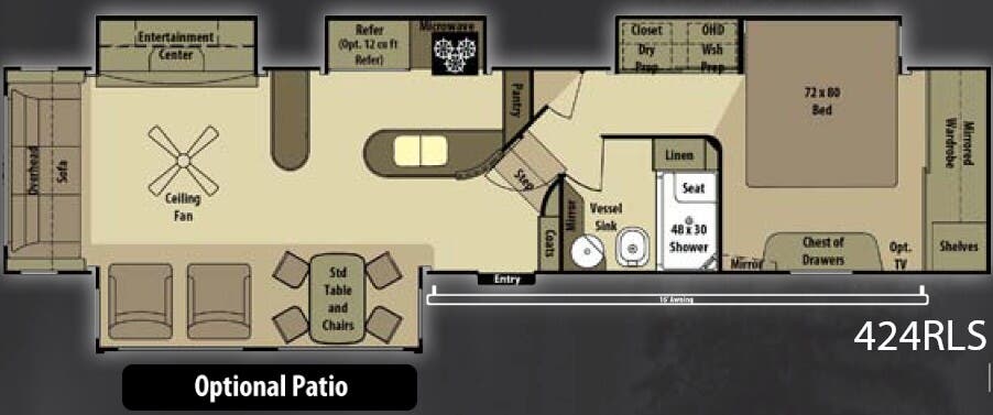 View 2013 Highland Ridge Open Range 424RLS complete specs and manufacturer brochures