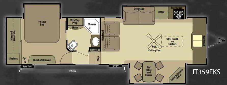View 2013 Highland Ridge Open Range Journeyer JT359FKS complete specs and manufacturer brochures