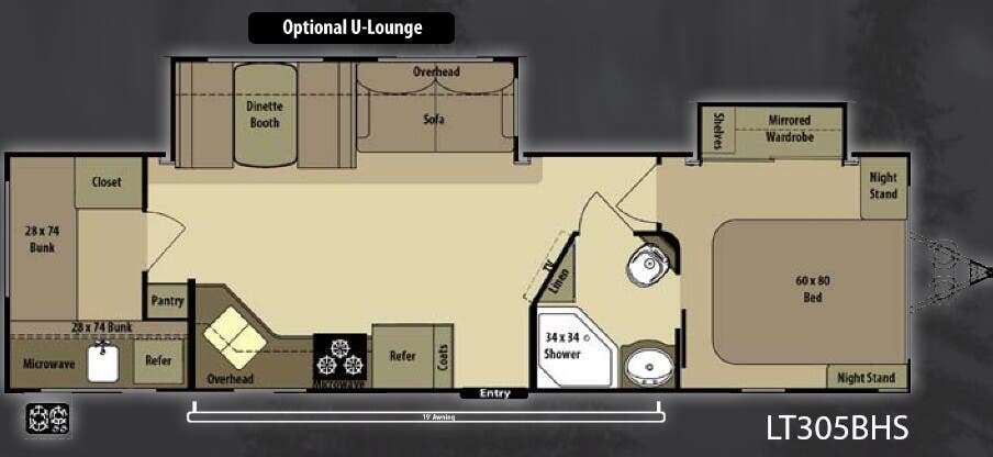 View 2013 Highland Ridge Open Range Light LT305BHS complete specs and manufacturer brochures