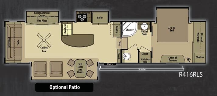View 2013 Highland Ridge Open Range Residential R416RLS complete specs and manufacturer brochures