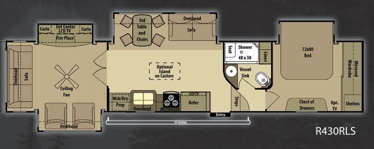 View 2013 Highland Ridge Open Range Residential R430RLS complete specs and manufacturer brochures