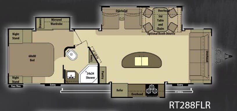 View 2013 Highland Ridge Open Range Roamer RT288FLR complete specs and manufacturer brochures